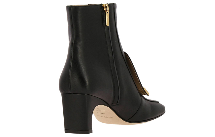 Shop (Women) SERGIO ROSSI Ankle Boot 'Black Leather' A78930MNAN071000