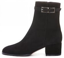 (Women) SERGIO ROSSI Ankle Boot 'Black Leather Side-Zip' A99820MCAZ011000 (Women) SERGIO ROSSI Ankle Boot 'Black Leather Side-Zip' A99820MCAZ011000