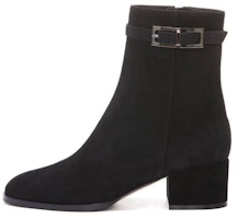 (Women) SERGIO ROSSI Ankle Boot 'Black Leather Side-Zip' A99820MCAZ011000 (Women) SERGIO ROSSI Ankle Boot 'Black Leather Side-Zip' A99820MCAZ011000