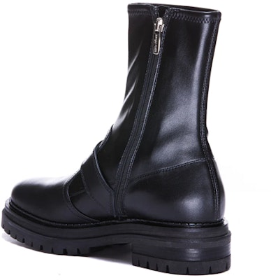 (W) SERGIO ROSSI 黑色皮革时尚踝靴 B00490MFI5991000 Shop (W) SERGIO ROSSI 黑色皮革时尚踝靴 B00490MFI5991000