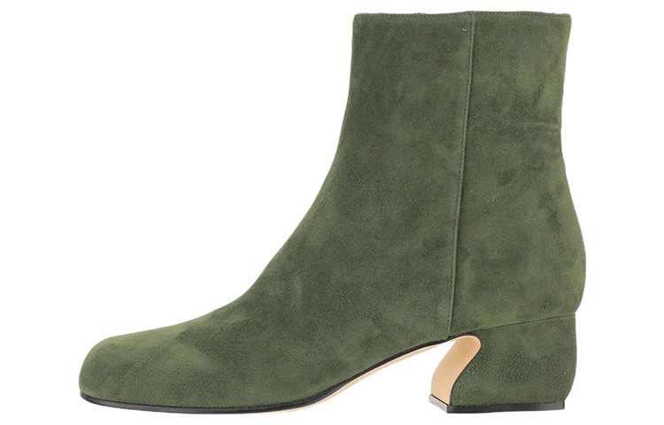 (W) SERGIO ROSSI Ankle Boot 'Green Suede'