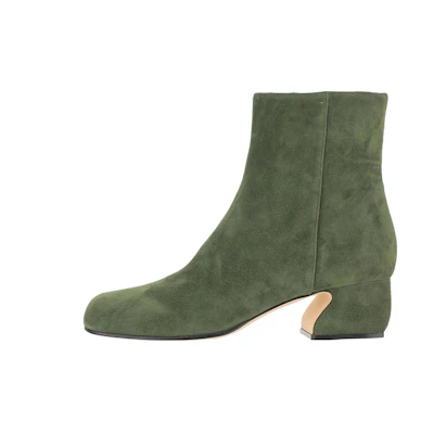 (W) SERGIO ROSSI Ankle Boot 'Green Suede'