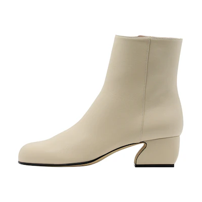 (W) SERGIO ROSSI Ankle Boot 'White Leather'