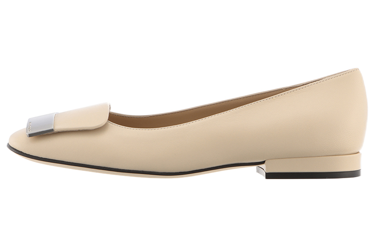 (W) SERGIO ROSSI Ballet Flat 'Powder White'
