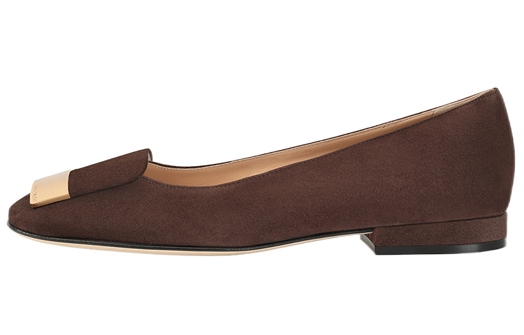 (Women) SERGIO ROSSI Ballet Flats 'Deep Brown Suede' A83770MCAZ011102204