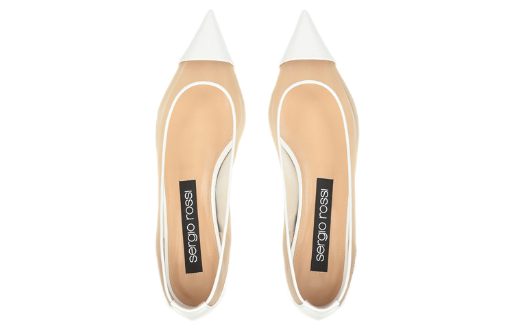 (W) SERGIO ROSSI Ballet Flats 'Patent White' 圖 4