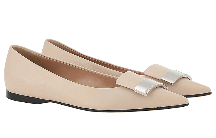 Order (W) SERGIO ROSSI Kasut Ballet 'Pink White' A78960MAGN051709180