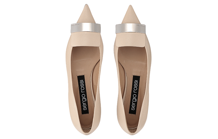 Lookbook (W) SERGIO ROSSI Kasut Ballet 'Pink White' A78960MAGN051709180