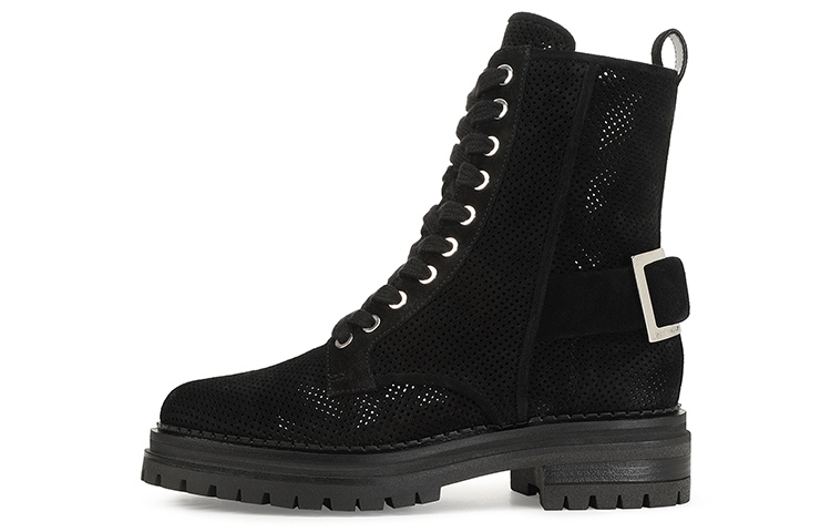 (Women) SERGIO ROSSI Biker Prince 'Black Suede' A88890MFI4714701000