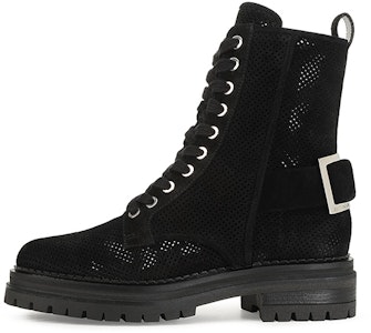 SERGIO ROSSI Biker Prince 絨面革短靴 女款 黑色 Buy SERGIO ROSSI Biker Prince 絨面革短靴 女款 黑色