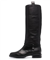 (Women) SERGIO ROSSI Boots 'Black Grain Leather Over-the-Knee Fashion' A96500MMVG081000 (Women) SERGIO ROSSI Boots 'Black Grain Leather Over-the-Knee Fashion' A96500MMVG081000
