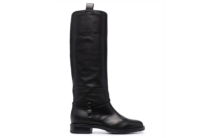 Order (W) SERGIO ROSSI Sepatu Boot Kulit Hitam 'Over the Knee Fashion' Pria/Wanita A96500MMVG081000