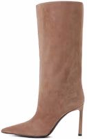 (Women) Sergio Rossi Brown Pointed Toe High Boots Slip-On Style B04270MCAZ012243 (Women) Sergio Rossi Brown Pointed Toe High Boots Slip-On Style B04270MCAZ012243