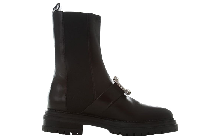 (W) SERGIO ROSSI Chelsea Boot 'Black Crystal Buckle' 圖 2