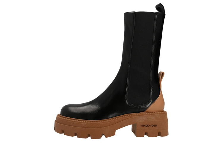 (W) SERGIO ROSSI Chelsea Boot 'Black Fashion Leather'