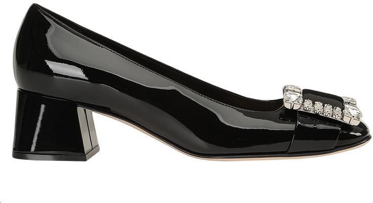 (W) (Sergio Rossi) クリスタルバックル パテント ミドルヒール 'ブラック' A92140MVIV011101000 A92140MVIV011101000 Order (W) (Sergio Rossi) クリスタルバックル パテント ミドルヒール 'ブラック' A92140MVIV011101000 A92140MVIV011101000