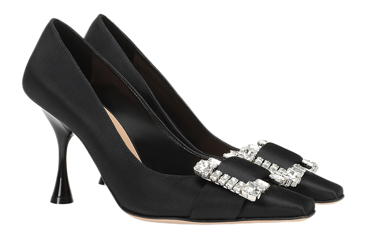 Order (W) SERGIO ROSSI Tacón de Aguja con Hebilla de Cristal 'Negro' A92861MTEZ021201000