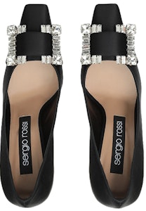 (W) SERGIO ROSSI Tumit Tinggi Kristal 'Hitam' A92861MTEZ021201000 Lookbook (W) SERGIO ROSSI Tumit Tinggi Kristal 'Hitam' A92861MTEZ021201000