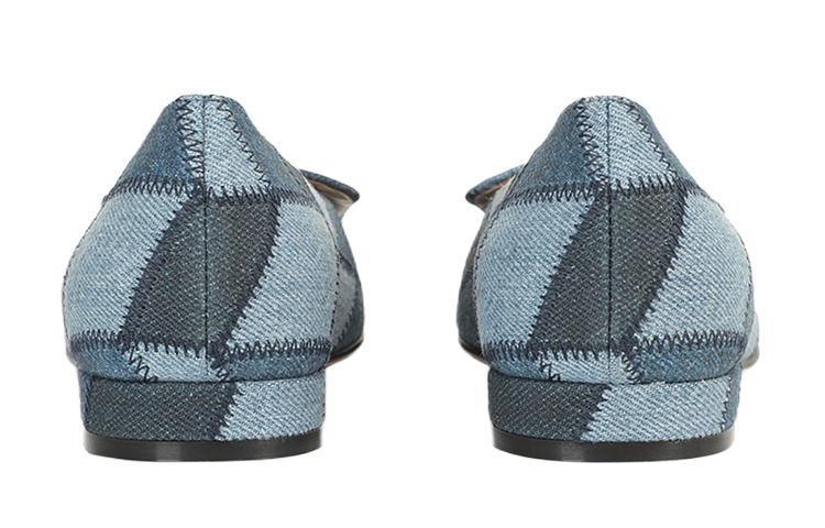 (W) SERGIO ROSSI Denim Flat 'Blue Square-Toe' 圖 4