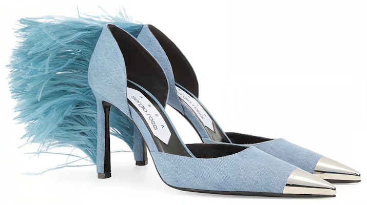 (Women) SERGIO ROSSI Denim Pointed Toe Heels 'Blue Comfort Stiletto' B03340MFI9111104009 Order (Women) SERGIO ROSSI Denim Pointed Toe Heels 'Blue Comfort Stiletto' B03340MFI9111104009