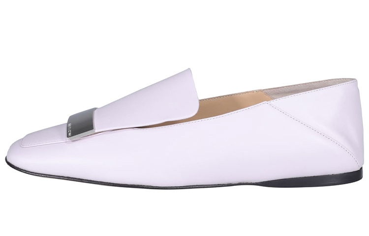 (W) SERGIO ROSSI Flat 'Pink Calfskin'