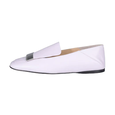 (W) SERGIO ROSSI Flat 'Pink Calfskin'