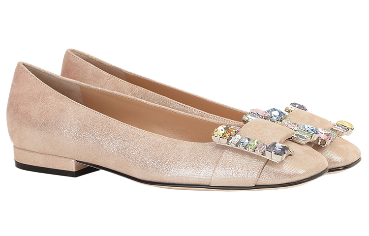 Lookbook (W) セルジオ ロッシ クリスタルバックルヌード フラットシューズ A92270MCA3011102244