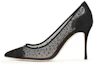 Buy (W) 赛尔乔·罗西 Godiva 黑色皮革高跟鞋 A89580MFI5061101498