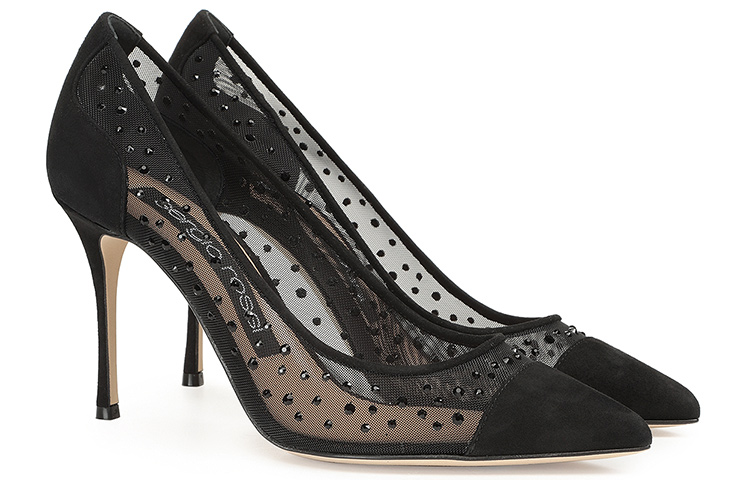 (W) SERGIO ROSSI Godiva 'Black Leather Pumps' 圖 2