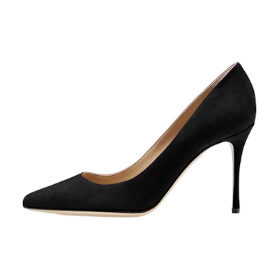 (W) SERGIO ROSSI Godiva 'Black Pointed-Toe'