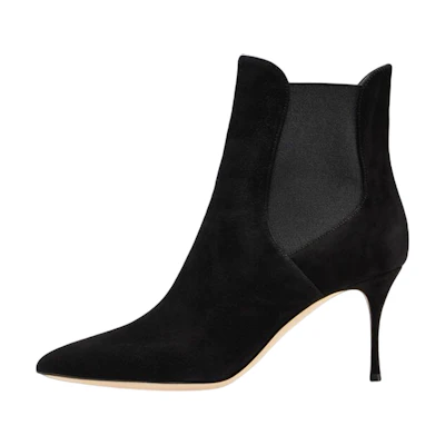 (W) SERGIO ROSSI Godiva Ankle Boot 'Black Velvet'