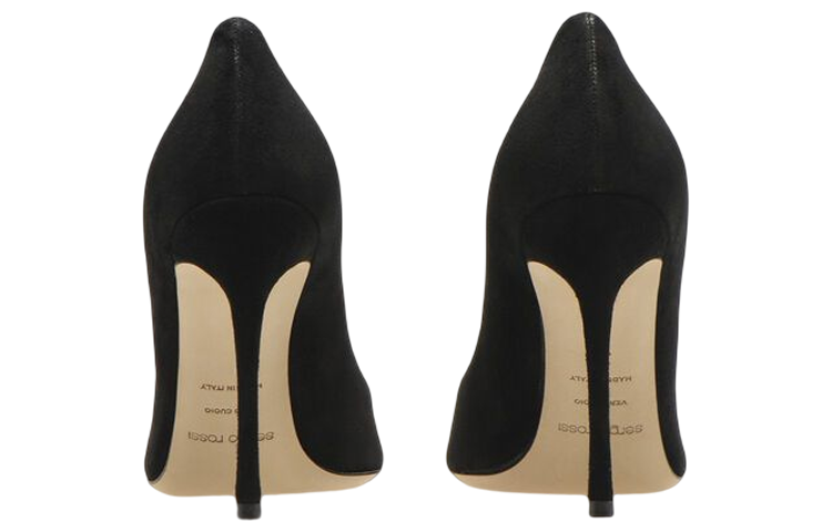 Shop (W) SERGIO ROSSI Godiva 高跟鞋 '黑色天鹅绒' A43842MCAZ01110100