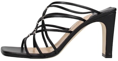 (Women) SERGIO ROSSI Grazie 'Black Ribbon Fashion Sandal' A92400MNAN071000 (Women) SERGIO ROSSI Grazie 'Black Ribbon Fashion Sandal' A92400MNAN071000