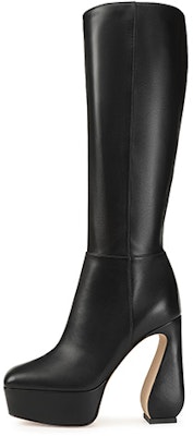 SERGIO ROSSI 皮革 高筒靴 8.5m 女款 黑色 Buy SERGIO ROSSI 皮革 高筒靴 8.5m 女款 黑色