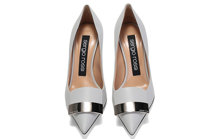 Lookbook Sergio Rossi 時尚皮革高跟鞋 女款 淺藍色