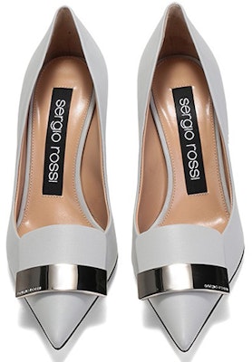 Sergio Rossi 時尚皮革高跟鞋 女款 淺藍色 Lookbook Sergio Rossi 時尚皮革高跟鞋 女款 淺藍色