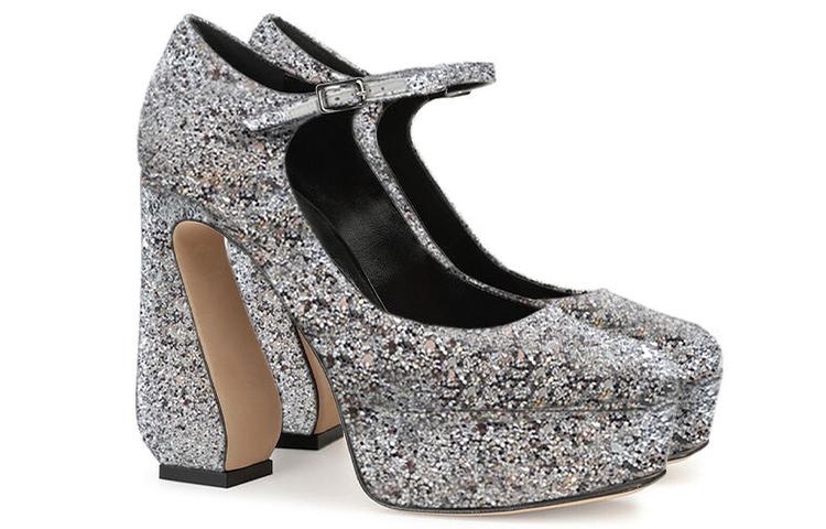 (W) SERGIO ROSSI High Heel 'Sparkling Silver' 圖 2