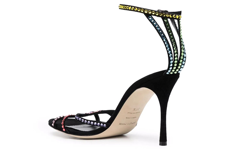 Shop (W) 세르지오 로시 블랙 패션 하이힐 샌들 A92840MAFM391058