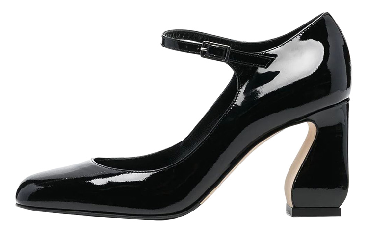 (Women) SERGIO ROSSI High Heels 'Black Chunky Heel' B00820MMVV253101000