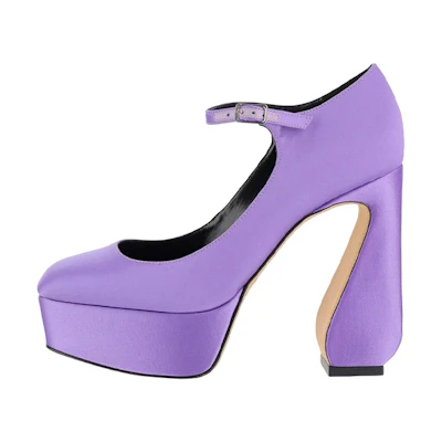 (W) SERGIO ROSSI High Heels 'Light Purple Buckle Detail'