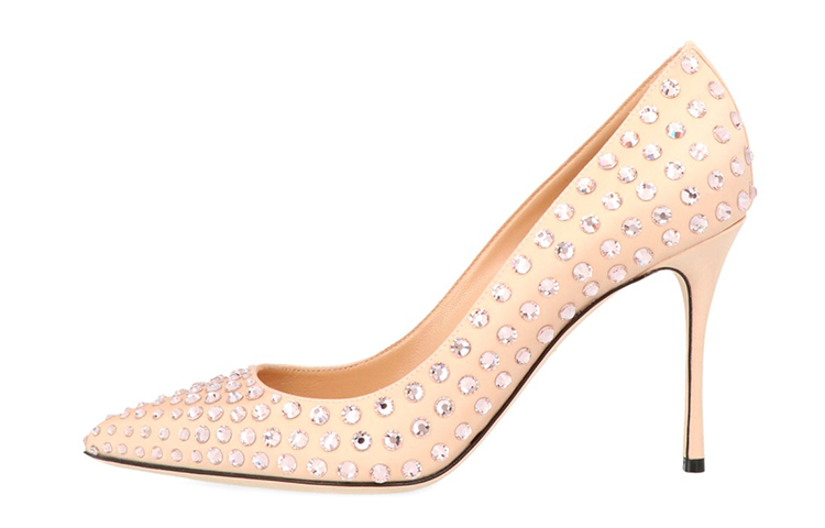 (W) SERGIO ROSSI High Heels 'Pink Rhinestones'
