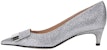 (W) SERGIO ROSSI Kasut Knit Mule 'Perak' A81782MFN4898198110
