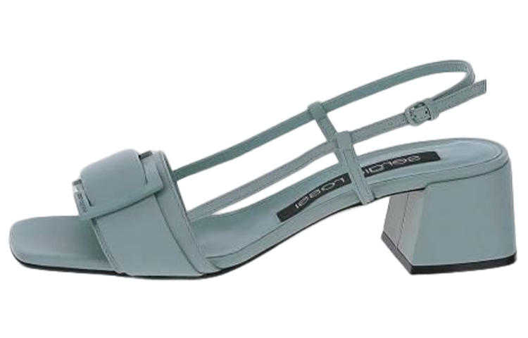 (W) SERGIO ROSSI Leather Buckle Sandal 'Blue'
