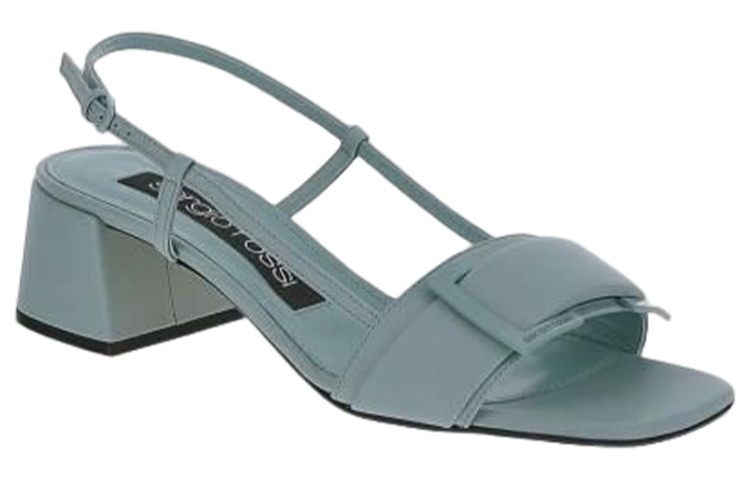 (W) SERGIO ROSSI Leather Buckle Sandal 'Blue' 圖 2