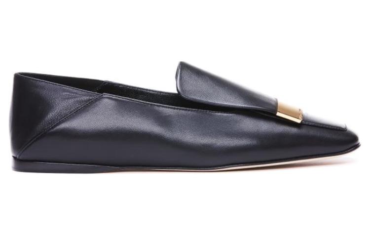 (W) SERGIO ROSSI Leather Flats 'Black' 圖 2