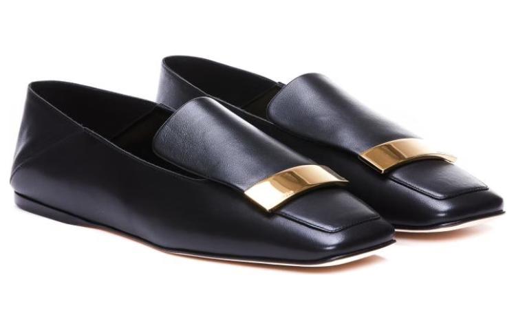 (W) SERGIO ROSSI Leather Flats 'Black' 圖 3