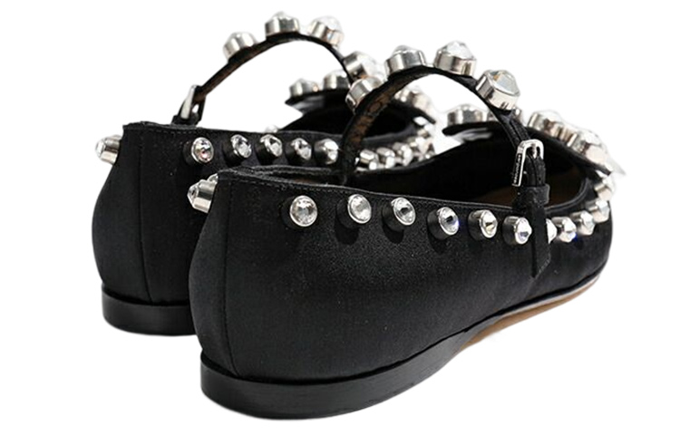 (W) SERGIO ROSSI Leather Flats 'Black' 圖 4