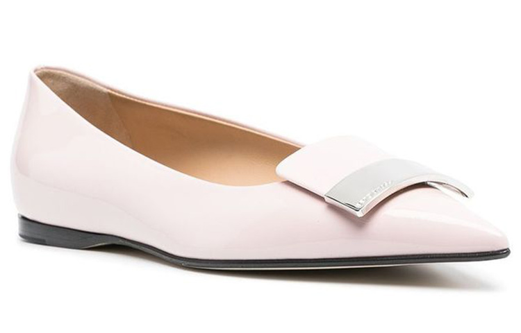 (W) SERGIO ROSSI Leather Flats 'Pink' 圖 2