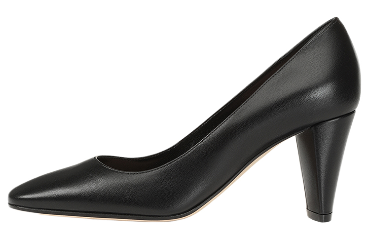 Buy (W) SERGIO ROSSI 真皮高跟鞋"潮流粗跟黑色" A94441MNAN071101000