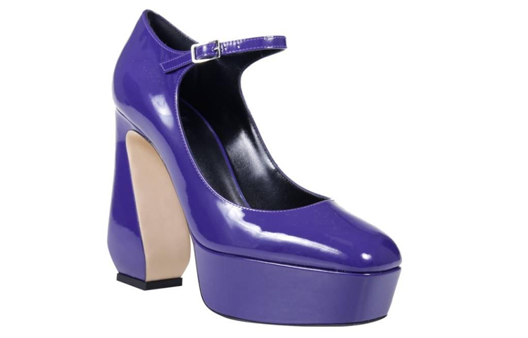 (W) SERGIO ROSSI Leather High Heels 'Fashion Chunky Purple' 圖 2